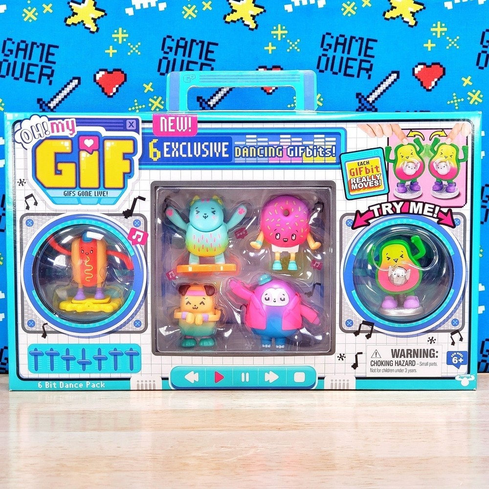 OH! My GIF Gifs Gone Live 6pcs Exclusive Dancing Gif Bit Figure Set Kids Toy NEW